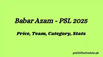 Babar Azam - PSL 2025