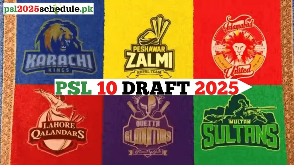 PSL 10 Draft 2025 – Complete list of Players and Categories