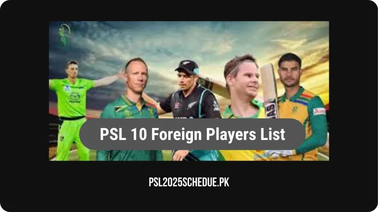 psl 10 foreign players list