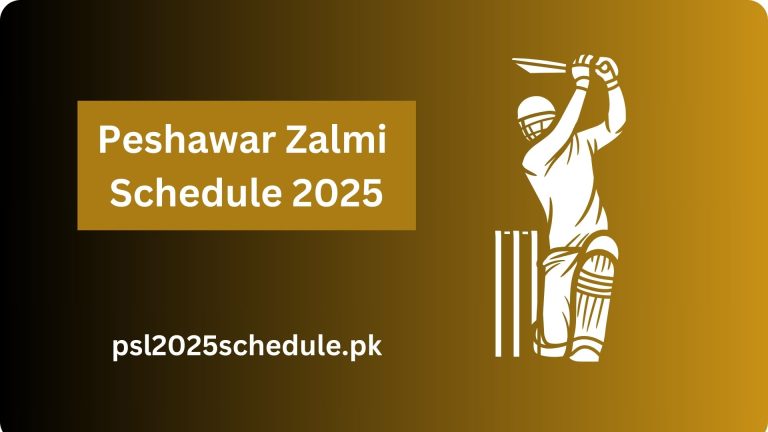 peshawar zalmi schedule 2025