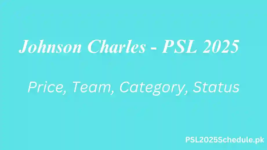 Johnson Charles - PSL 2025