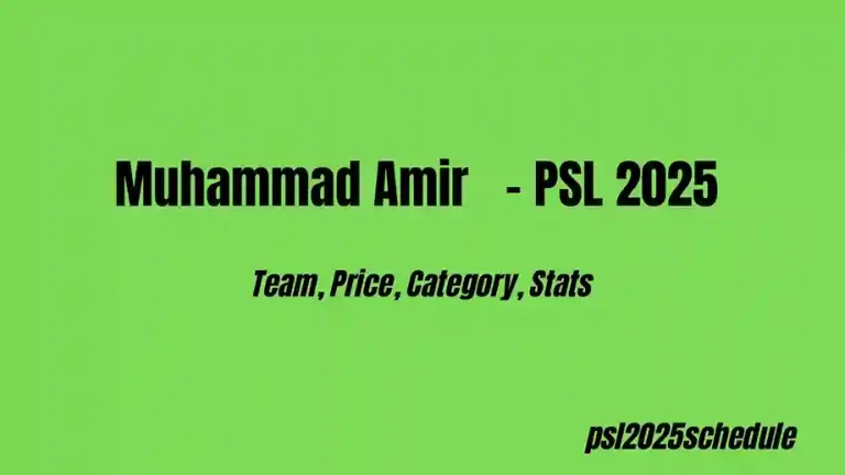 Muhammad Amir - PSL 2025