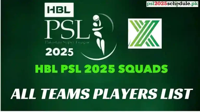 PSL 2025 squads