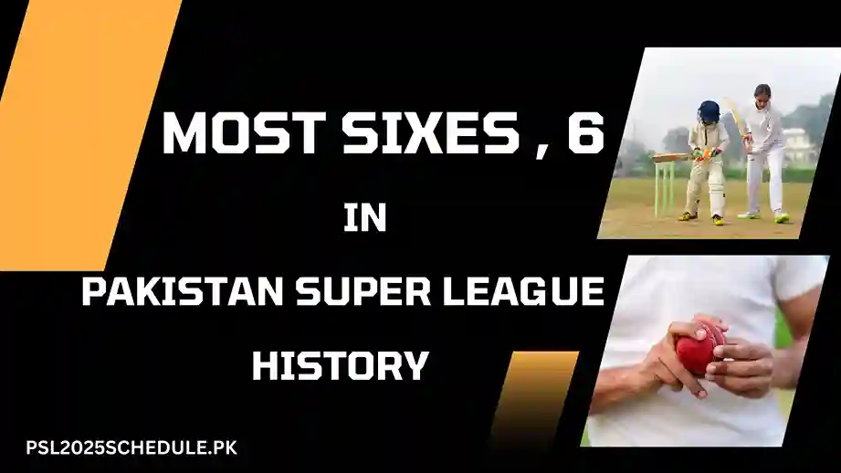 MOST sixes IN PSL history 2016-2025