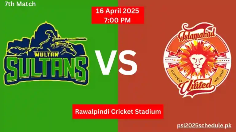 Islamabad United Vs Multan Sultans 7th Match