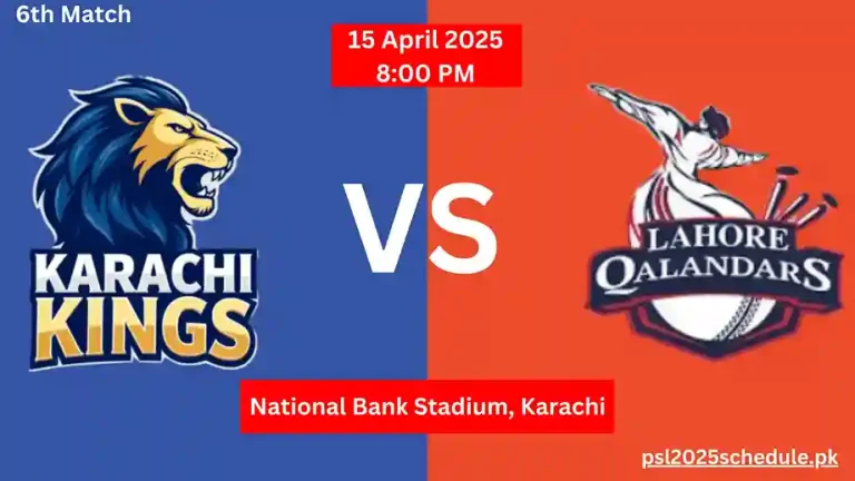 Karachi Kings vs Lahore Qalandars 5th game